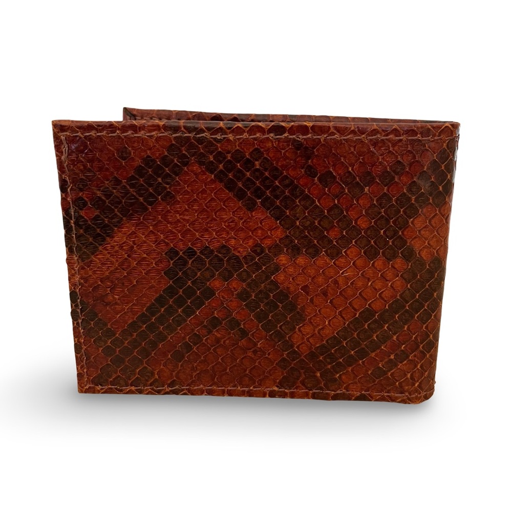 Genuine Snakeskin Python Men’s Leather Bifold Wal… - image 6